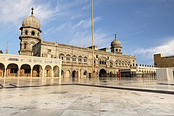 inside view of the entrance gurdwara janam asthan